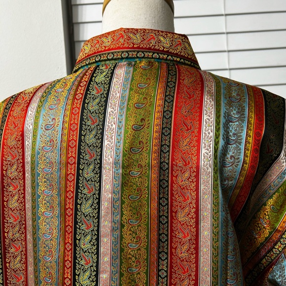 $398 ROBERT GRAHAM SILK LUXURY BUTTON DOWN PAISLEY MEN’S DESIGNER SHIRT SIZE 2XL - Picture 6 of 16